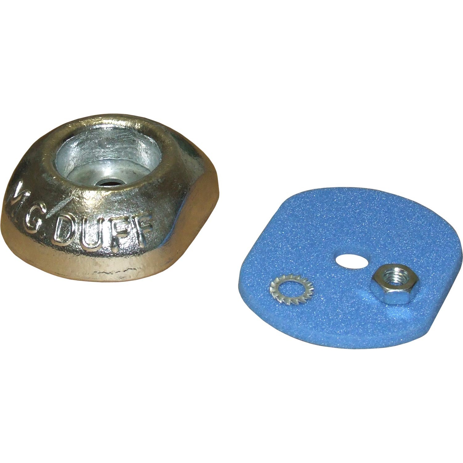 MG Duff ZD56 Disc Shaped Zinc Hull Anode for Salt Waters (1.0kg) 1 MG Duff ZD56 Disc Shaped Zinc Hull Anode