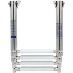 Osculati Stainless Steel 4 White Step Telescopic Ladder