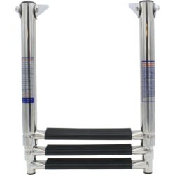 Osculati Stainless Steel 3 Black Step Telescopic Ladder