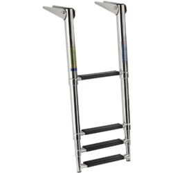 Osculati Stainless Steel 4 Black Step Telescopic Ladder