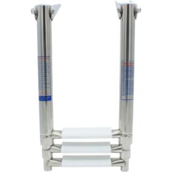 Osculati Stainless Steel 3 White Step Telescopic Ladder