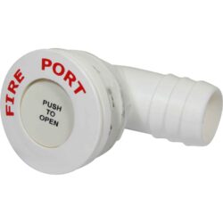 White Fire Port with 90 Degree Hose Adaptor