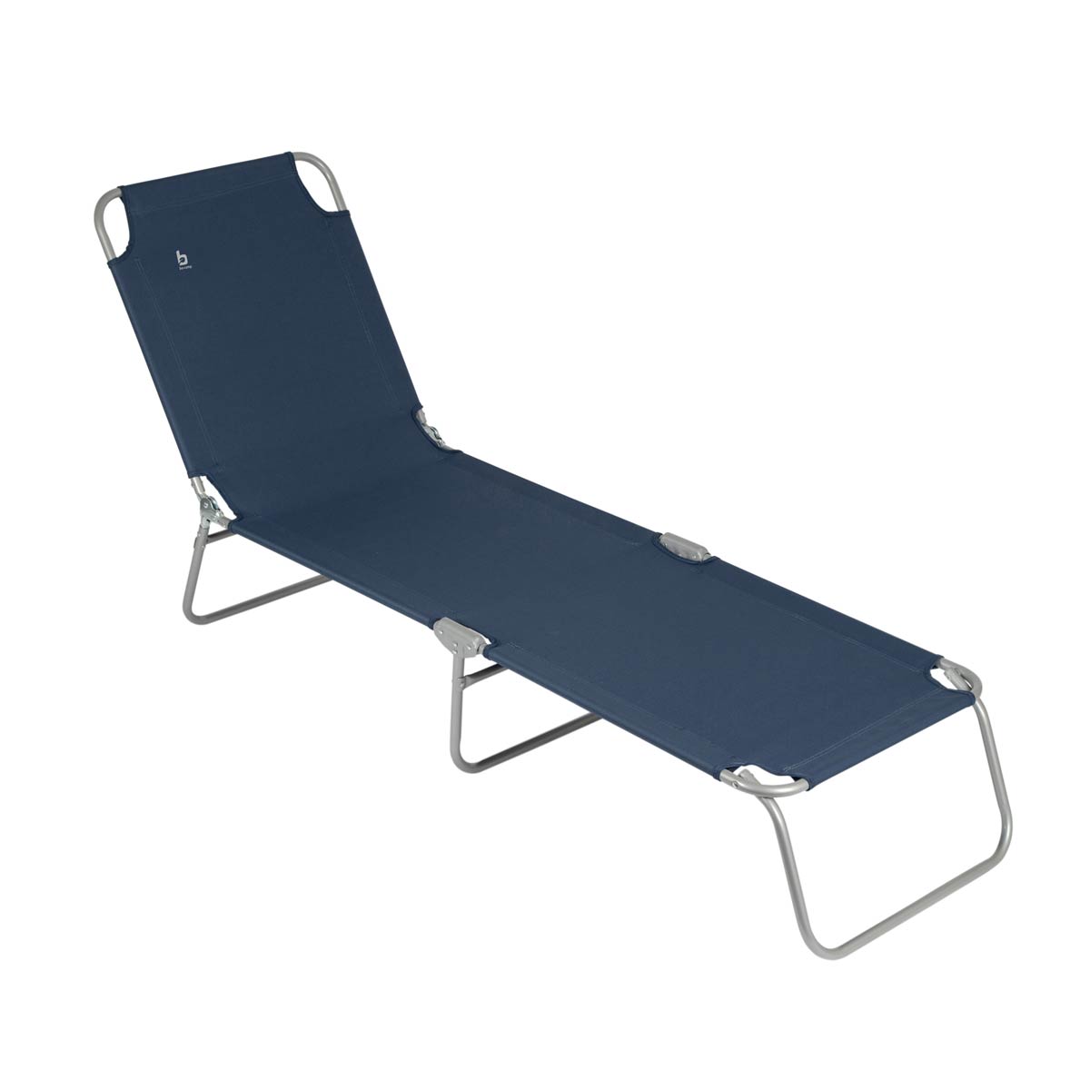 Bo-Camp Sun Lounger 5 Positions Blue 1 Bo-Camp Sun Lounger 5 Positions Blue