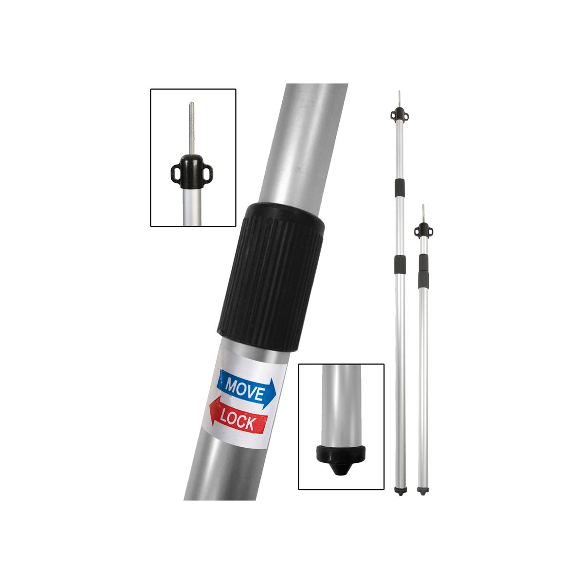 Bo-Camp Tarpaulin/Tent Pole 3 Parts (102-260cm) 1 Bo-Camp Tarpaulin/Tent Pole