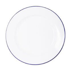 Bo-Camp Dinner Plate Enamel White/Blue