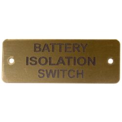 Battery Isolation Switch Label