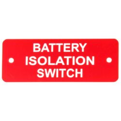 Battery Isolation Switch Label