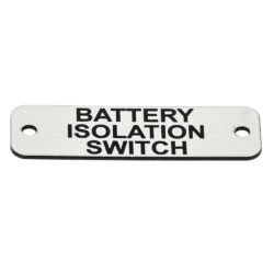 Battery Isolation Switch Label