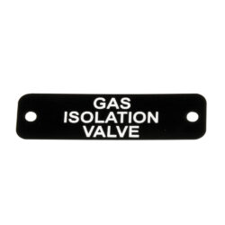 Gas Isolation Valve Label