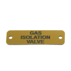 Gas Isolation Valve Label
