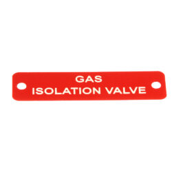 Gas Isolation Valve Label