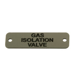 Gas Isolation Valve Label