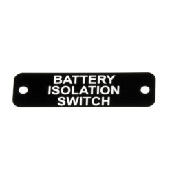 Battery Isolation Switch Label