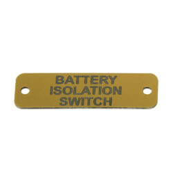 Battery Isolation Switch Label