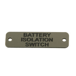 Battery Isolation Switch Label