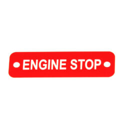 AG Engine Stop Label