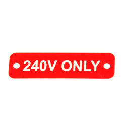 AG 240V Only Label