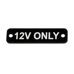 AG 12V Only Label