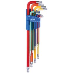 Laser Tools Colour Coded Star Key Set