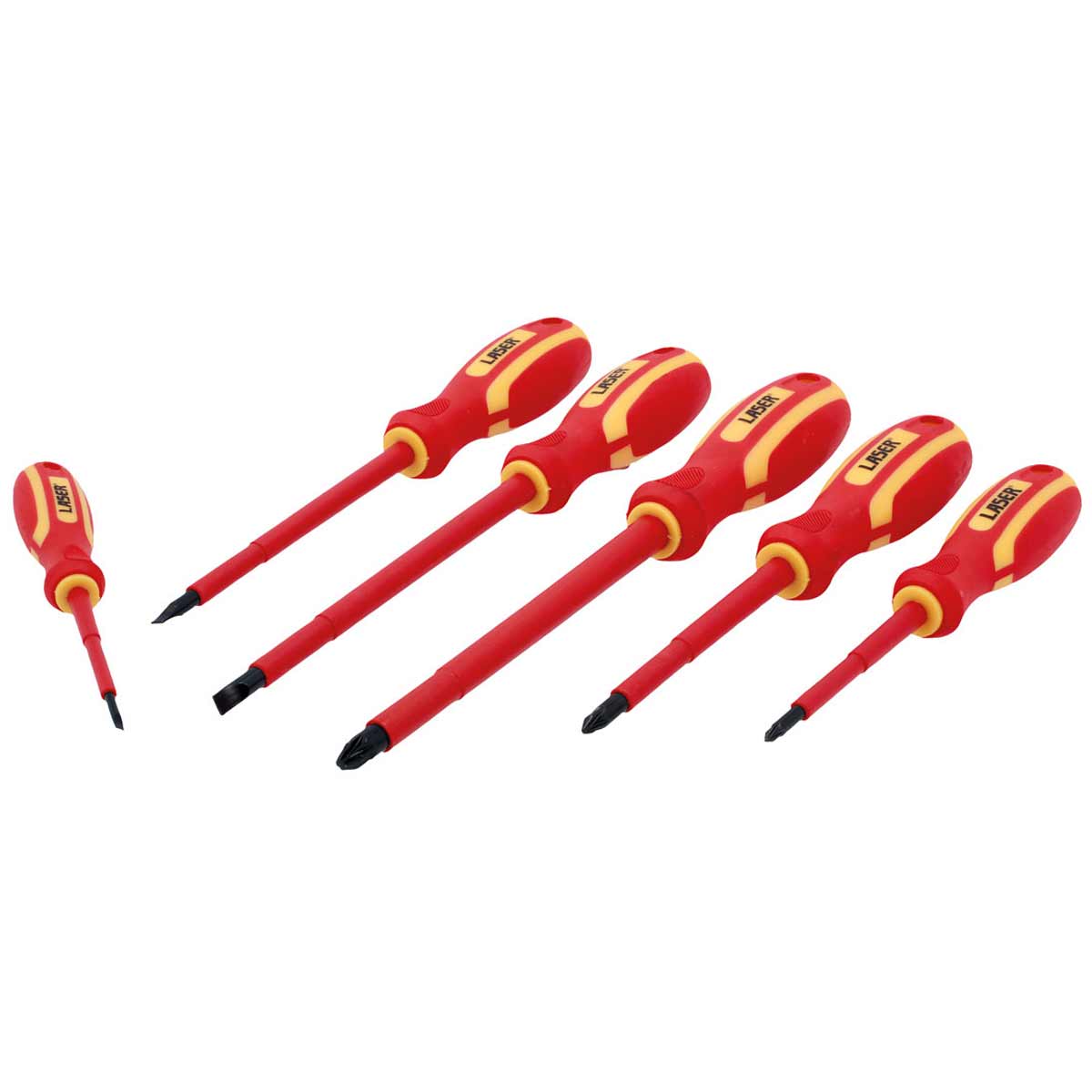 Laser Tools VDE Insulated Screwdriver Set (6-Piece) 1 Laser Tools VDE Insulated Screwdriver Set