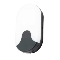 Turus Oval Bulkhead Light in Black