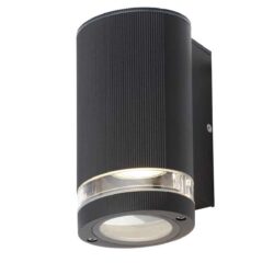 Helix GU10 LED Downlight with Ribbed Black Finish
