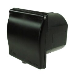 Maypole Flush Fit Mains Socket in Black