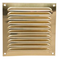 Hooded Louvre Vent Polished Brass