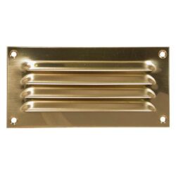 Hooded Louvre Vent Polished Brass