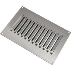 Hooded Louvre Vent Brushed Stainless Steel