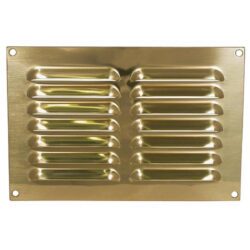 Hooded Louvre Vent Polished Brass