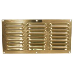 Hooded Louvre Vent Polished Brass