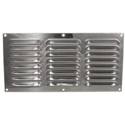 Hooded Louvre Vent Polished Stainless Steel