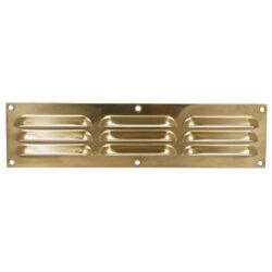 Hooded Louvre Vent Polished Brass