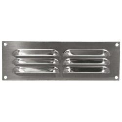 Hooded Louvre Vent Brushed Stainless Steel