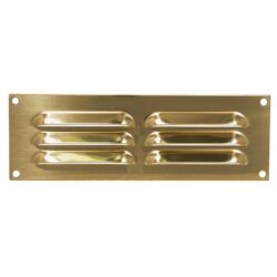 Hooded Louvre Vent Polished Brass