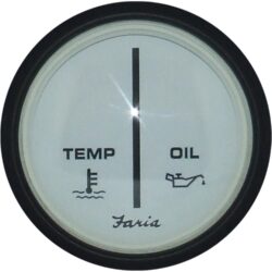 Faria Warning Light Gauge in Chesapeake White